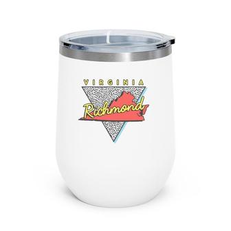Richmond Virginia Retro Triangle Va City Wine Tumbler | Mazezy