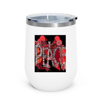 Rosy Peace Art Gift Wine Tumbler | Mazezy