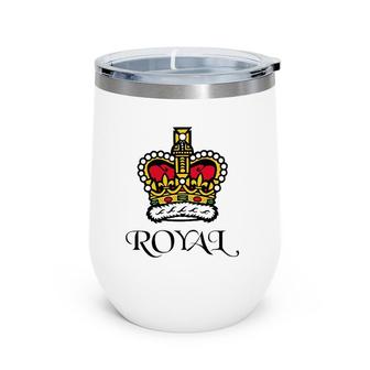 Royal Crown Of King Queen Wine Tumbler | Mazezy