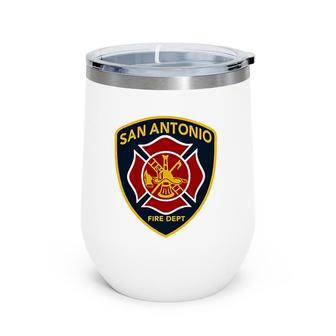San Antonio Fire Department Firefighter Wine Tumbler | Mazezy