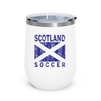 Scotland Soccer Scottish Flag Football Wine Tumbler | Mazezy