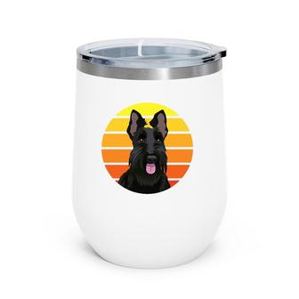 Scottish Terrier Dog Lover Gift Wine Tumbler | Mazezy