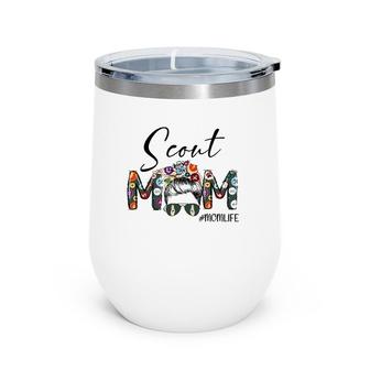 Scouting Scout Mom Life Messy Bun Hair Mother's Day Wine Tumbler | Mazezy UK