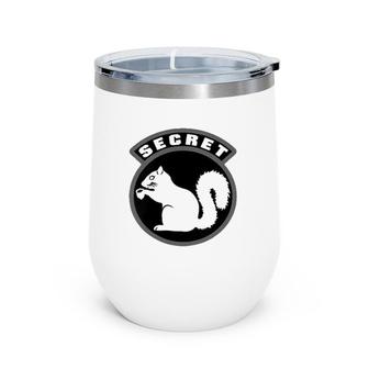 Secret Squirrel Military Intelligence Field Patch Wine Tumbler | Mazezy