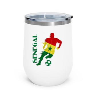 Senegal Soccer Tee Senegal Football Jersey Wine Tumbler | Mazezy