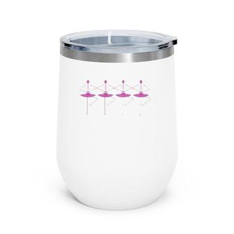 Skeleton Ballerinas Skirt Tutu Dancing Ballet Pas De Quatre Wine Tumbler | Mazezy