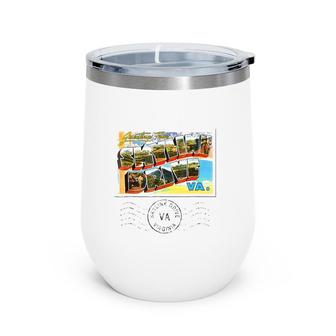 Skyline Drive Postcard Virginia Va Travel Souvenir Wine Tumbler | Mazezy