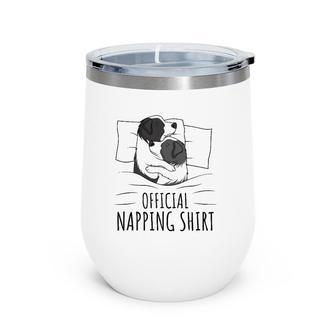 Sleeping Border Collie Pyjamas Official Napping Wine Tumbler | Mazezy