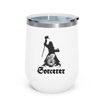 Sorcerer Class Dungeons And Rpg Dragons Wine Tumbler | Mazezy