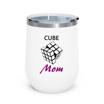 Speed Cube Cuber Mom Women Puzzle Cubing Mother Gift Wine Tumbler | Mazezy