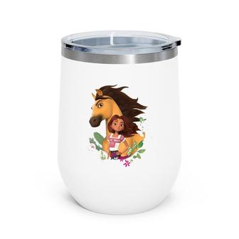 Spirit Untamed - Spirit And Lucky Foliage Wine Tumbler | Mazezy