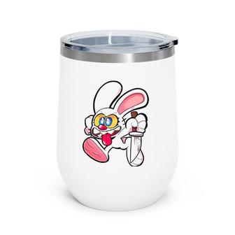 Stabby The Bunny Stabby Rabbit Wine Tumbler | Mazezy