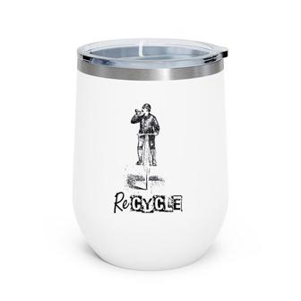 Steampunk Recycle Bicycle Wine Tumbler | Mazezy