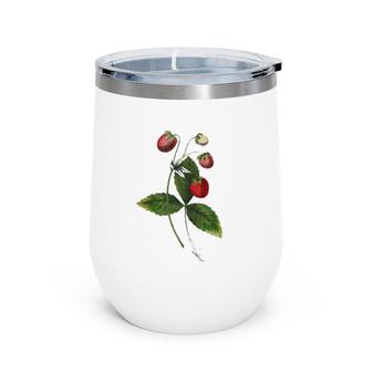 Strawberry Plant Patch Fruit Lover Gift Wine Tumbler | Mazezy