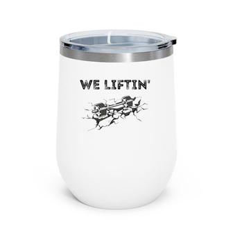 Strength Training Barbell Heavy Weightlifting Gym Wine Tumbler | Mazezy