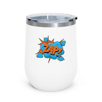 Superhero Rare Power Zap Pow Bam Wine Tumbler | Mazezy