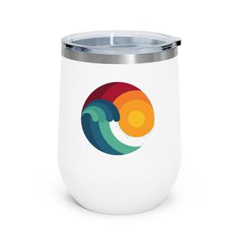 Surfing Surfboard Sunset Kitesurfing Wakeboard Wave Wine Tumbler | Mazezy