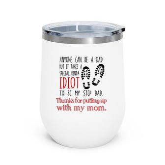 Thank You Stepdad Stepfather Gifts From Daughter Funny Wine Tumbler | Mazezy