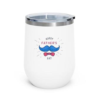 The Best Father In The World Happy Father's Day Wine Tumbler | Mazezy