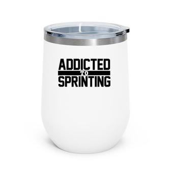 Track And Field Sprinters Sprinting Wine Tumbler | Mazezy