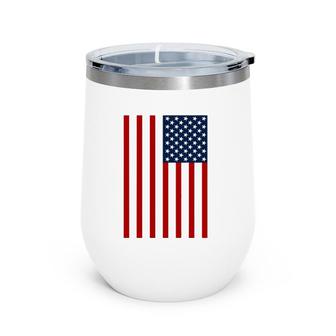 Usa American Patriotic Flag United States Red White And Blue Wine Tumbler | Mazezy CA