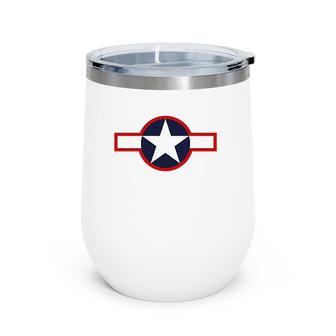 Usaf Air Force Roundel 1943 Ver2 Wine Tumbler | Mazezy