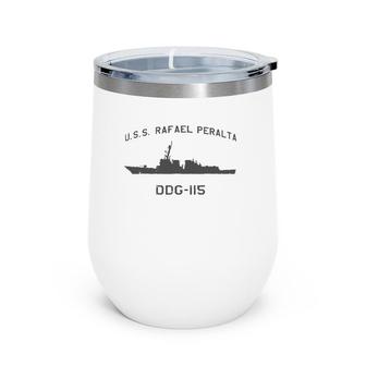 Uss Rafael Peralta Ddg 115 Destroyer Ship Waterline Tee Wine Tumbler | Mazezy
