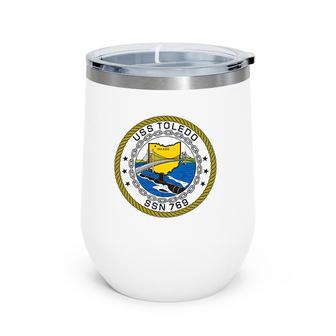 Uss Toledo Ssn 769 United States Navy Wine Tumbler | Mazezy