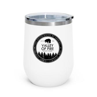 Valley Of Fire State Park Emblem Souvenirs Nevada Wine Tumbler | Mazezy
