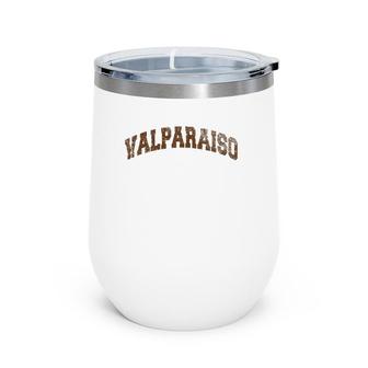 Valparaiso Indiana Classic Athletic Sports Distressed Wine Tumbler | Mazezy