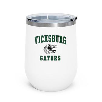 Vicksburg High School Gators  C1 Ver2 Wine Tumbler | Mazezy