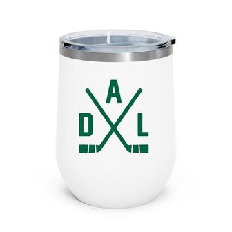 Vintage Dallas Hockey Sticks Wine Tumbler | Mazezy