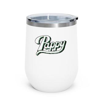 Vintage Pappy Father's Day For Grandpa From Grandkids Wine Tumbler | Mazezy
