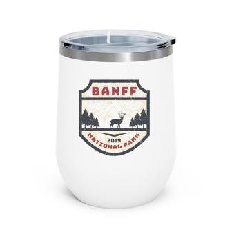 Vintage Retro Canadian Banff National Parks Souvenir Design Wine Tumbler | Mazezy UK