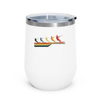 Vintage Retro Style Water Ski Wine Tumbler | Mazezy