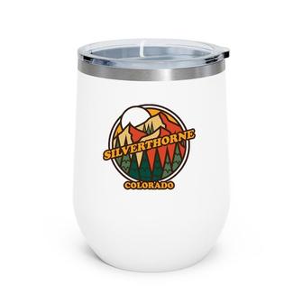 Vintage Silverthorne, Colorado Mountain Hiking Souvenir Wine Tumbler | Mazezy
