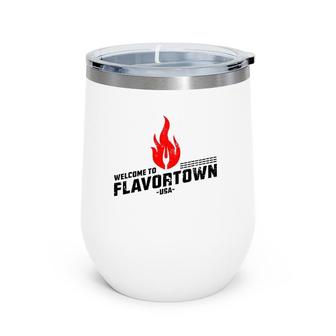 Welcome To Flavortown Food Culture Wine Tumbler | Mazezy