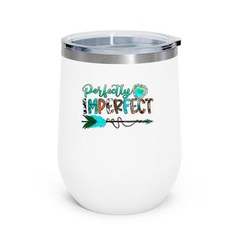 Western Texas Cowgirl Perfectly Turquoise Leopard Imperfect Meditation Wine Tumbler | Mazezy