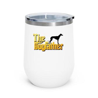 Whippet Gifts - Whippet The Dogfather Gift Wine Tumbler | Mazezy