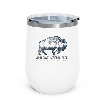 Wind Cave National Park Sd Bison Buffalo Tee Wine Tumbler | Mazezy
