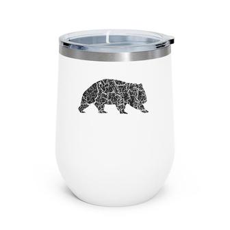 Wombat Distressed Print - Vintage Wombat Wine Tumbler | Mazezy