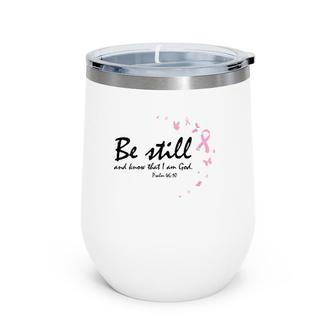 Womens Breast Cancer Awareness Gifts Mom Wife Daughter Sister Women V-Neck Wine Tumbler | Mazezy