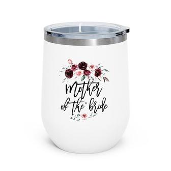 Womens Bridal Shower Wedding Gift For Bride Mom Mother Of The Bride V-Neck Wine Tumbler | Mazezy
