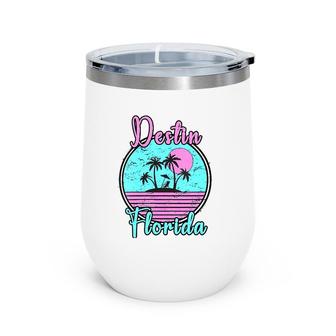 Womens Destin Florida Fl Beach Travel Souvenir Gift V-Neck Wine Tumbler | Mazezy