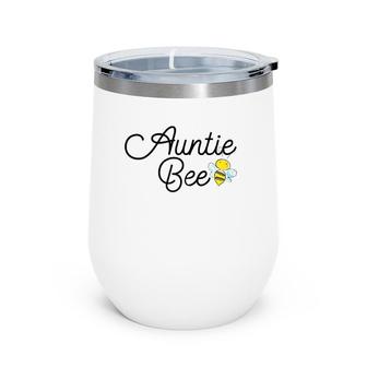 Womens Funny Auntie Bee Baby Shower Costume Cute Gender Reveal Gift Wine Tumbler | Mazezy