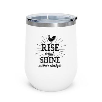 Womens Funny Chicken Lover Mother Clucker Clucking Cluck Rooster Wine Tumbler | Mazezy