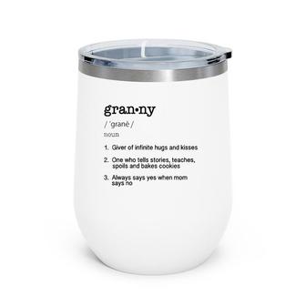 Womens Granny Definition - Mother's Day Gift V-Neck Wine Tumbler | Mazezy