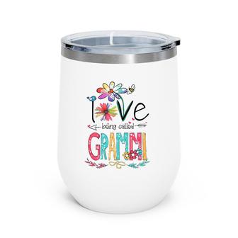 Womens I Love Being Called Grammi Sunflower Gifts Wine Tumbler | Mazezy