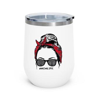 Womens Ice Hockey Bandana Sunglasses Mom Life Mother Day Mama Women Wine Tumbler | Mazezy