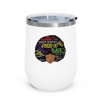 Womens Juneteenth Definition Black History Wine Tumbler | Mazezy